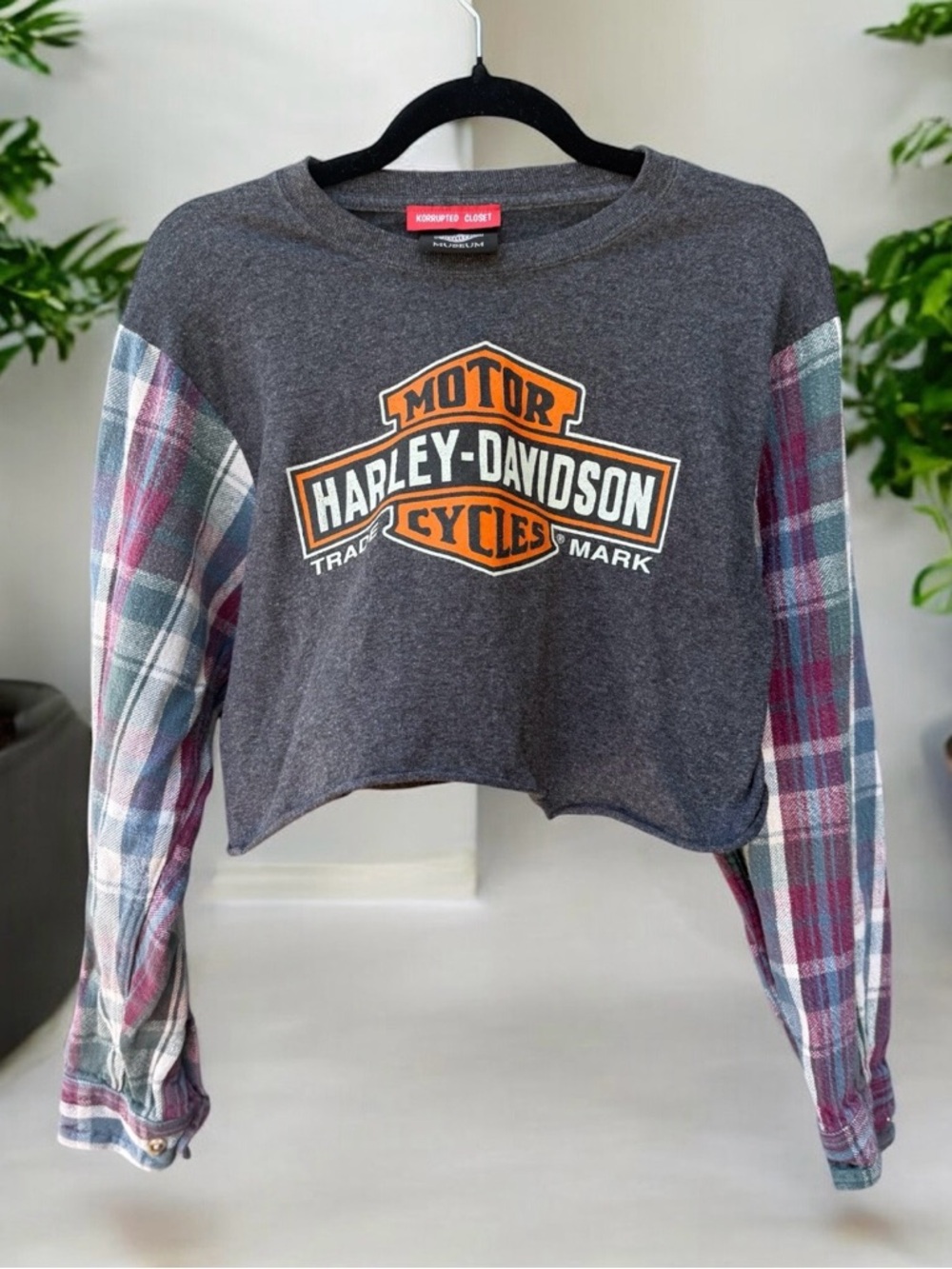 Harley Davidson Upcycled Top Size Medium